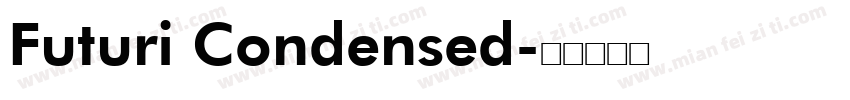 Futuri Condensed字体转换